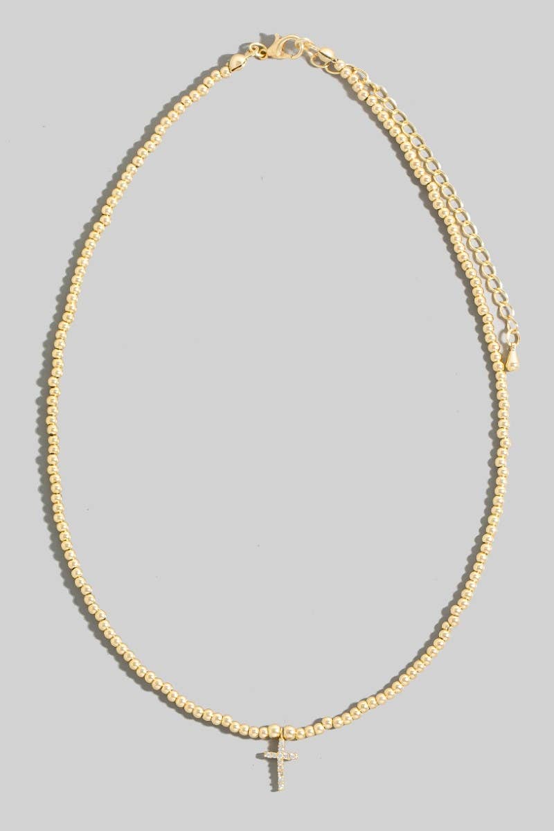 Cross Pendant Choker Necklace