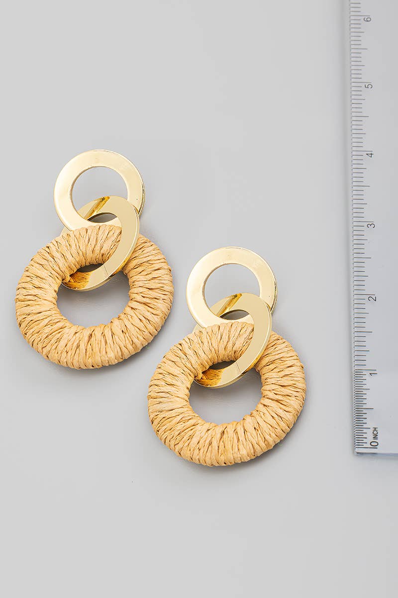 Braided Circle Drop Earrings