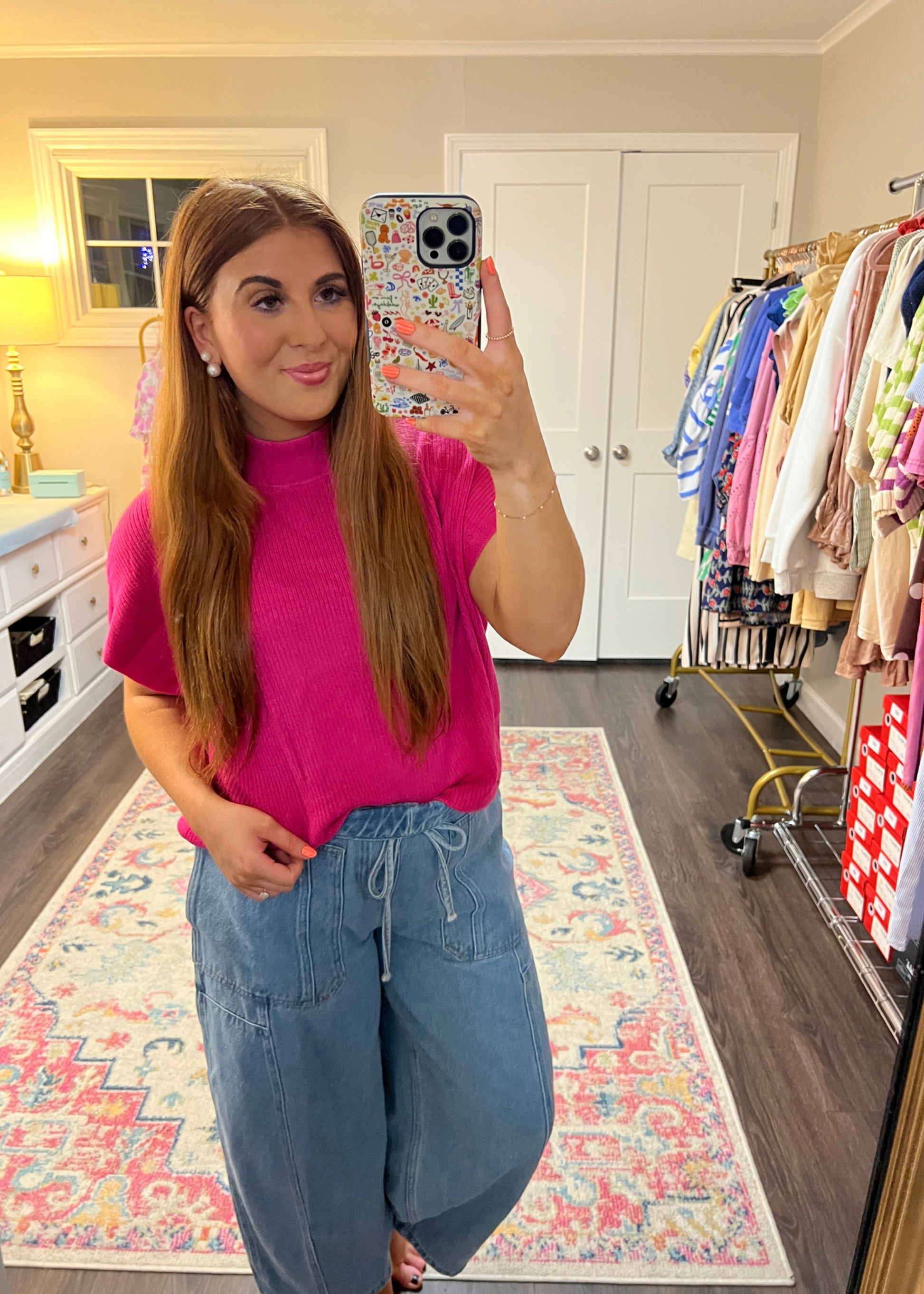 Pop Of Pink Sweater Top