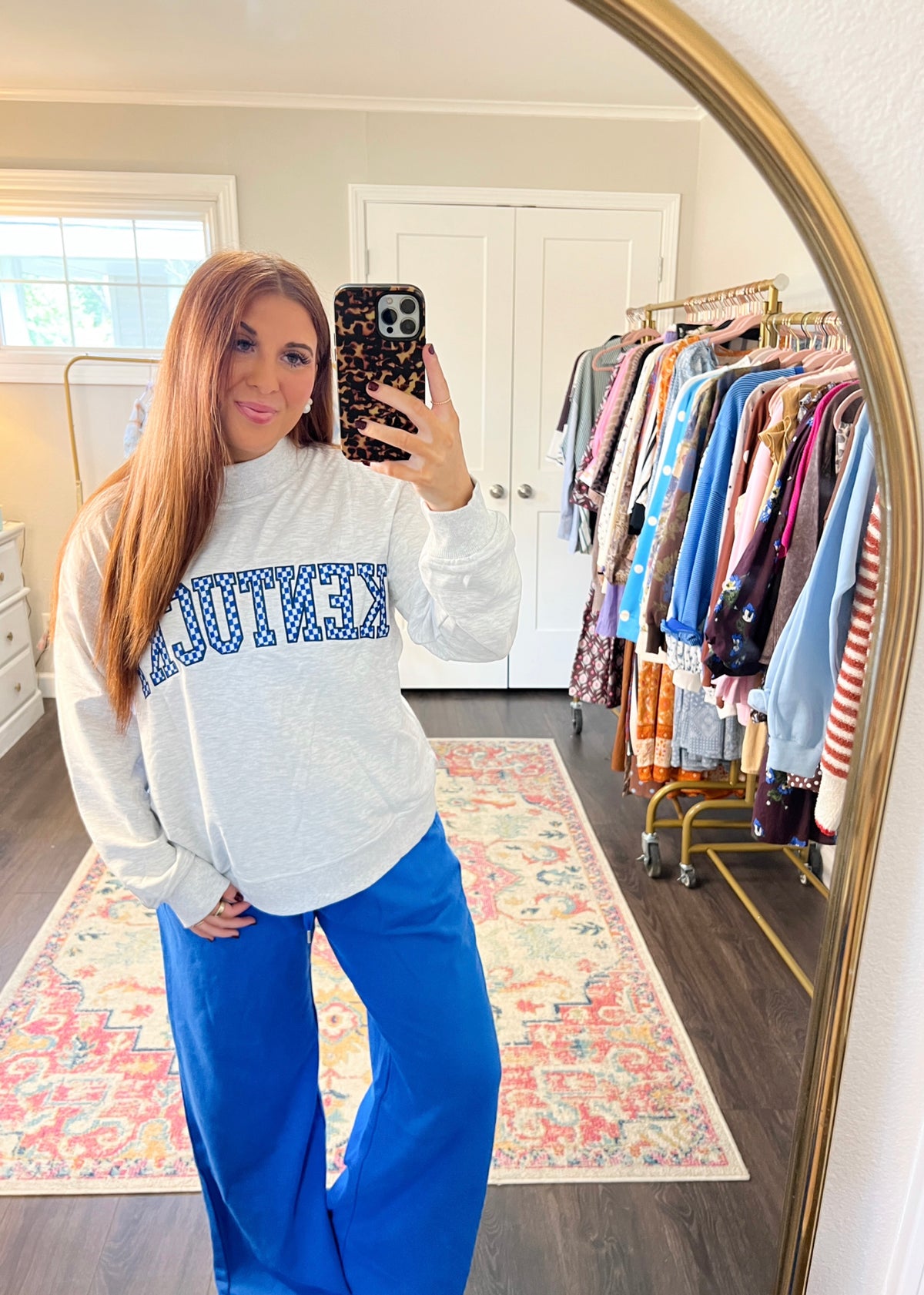 Checkered Kentucky Mockneck