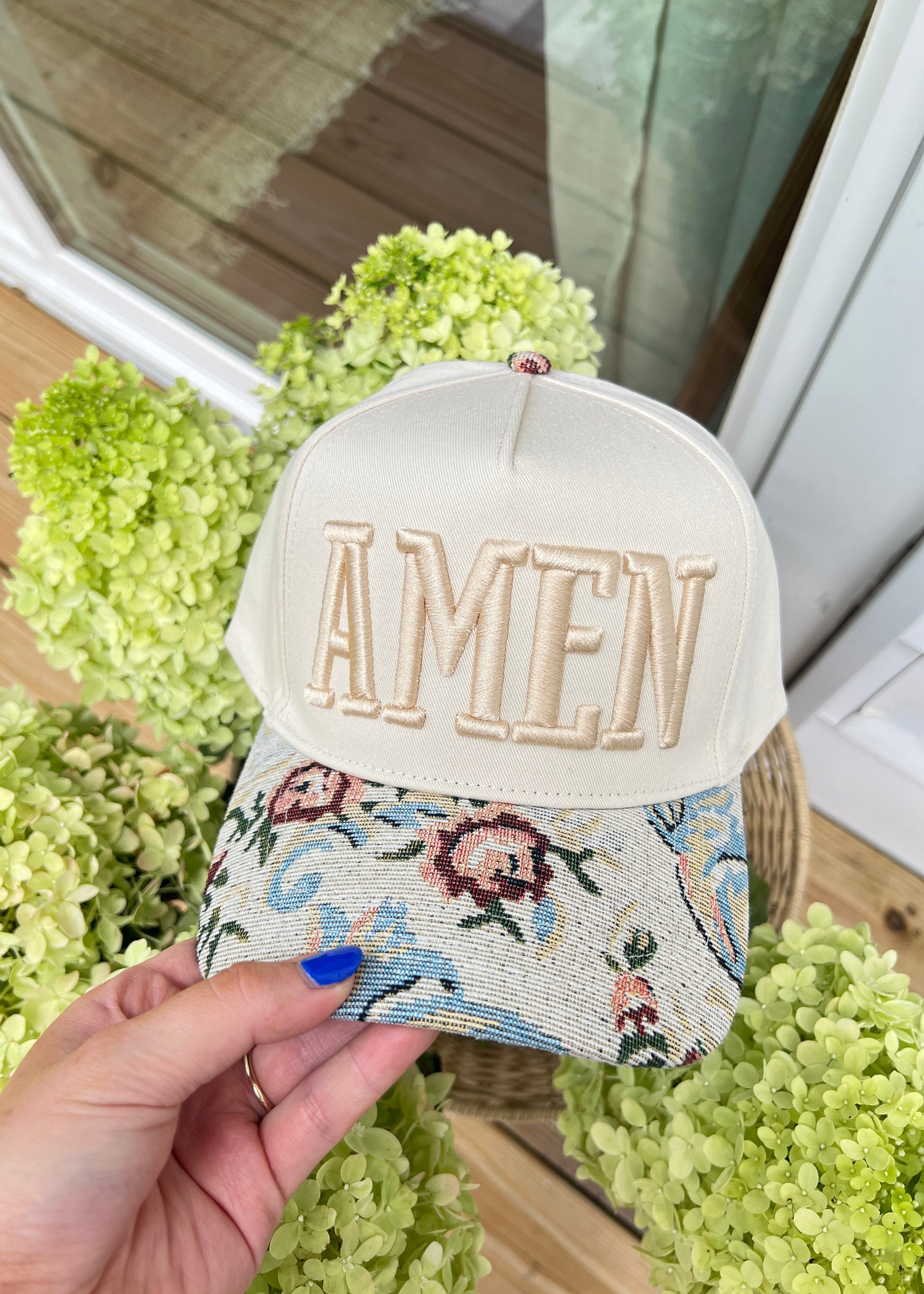 Amen Puff Embroidered Hat