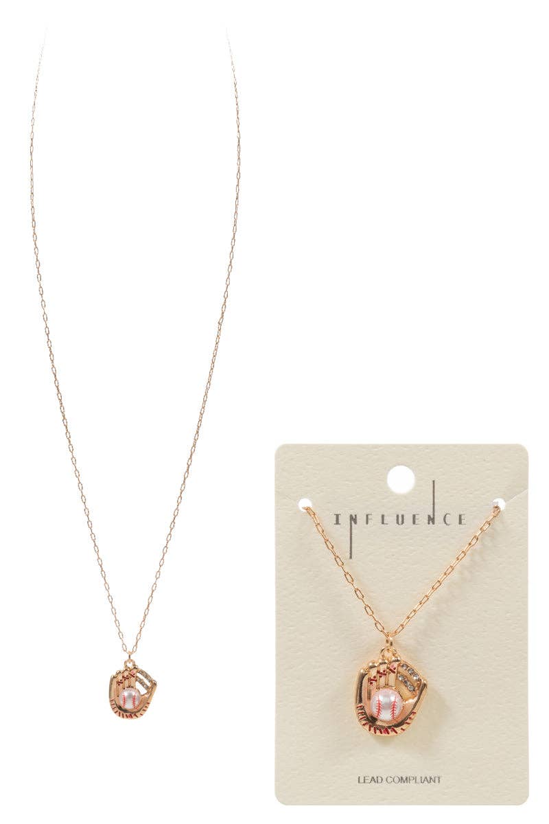 Baseball & Glove Necklace