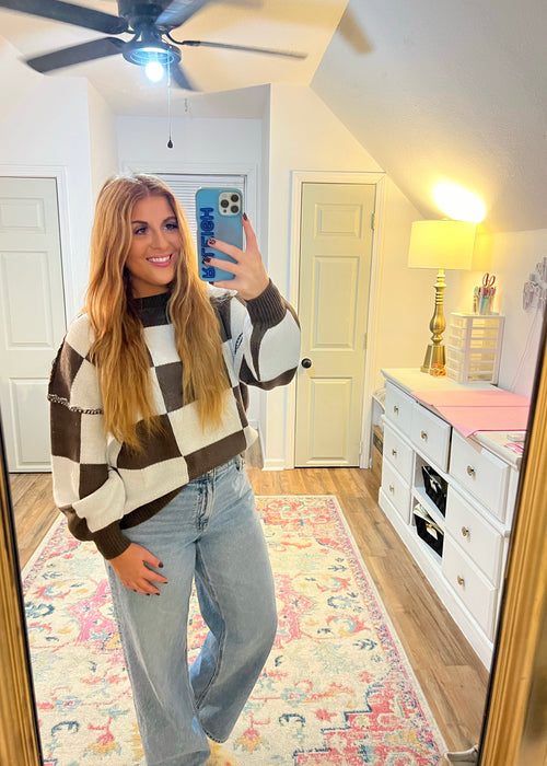 All Checked Out Sweater