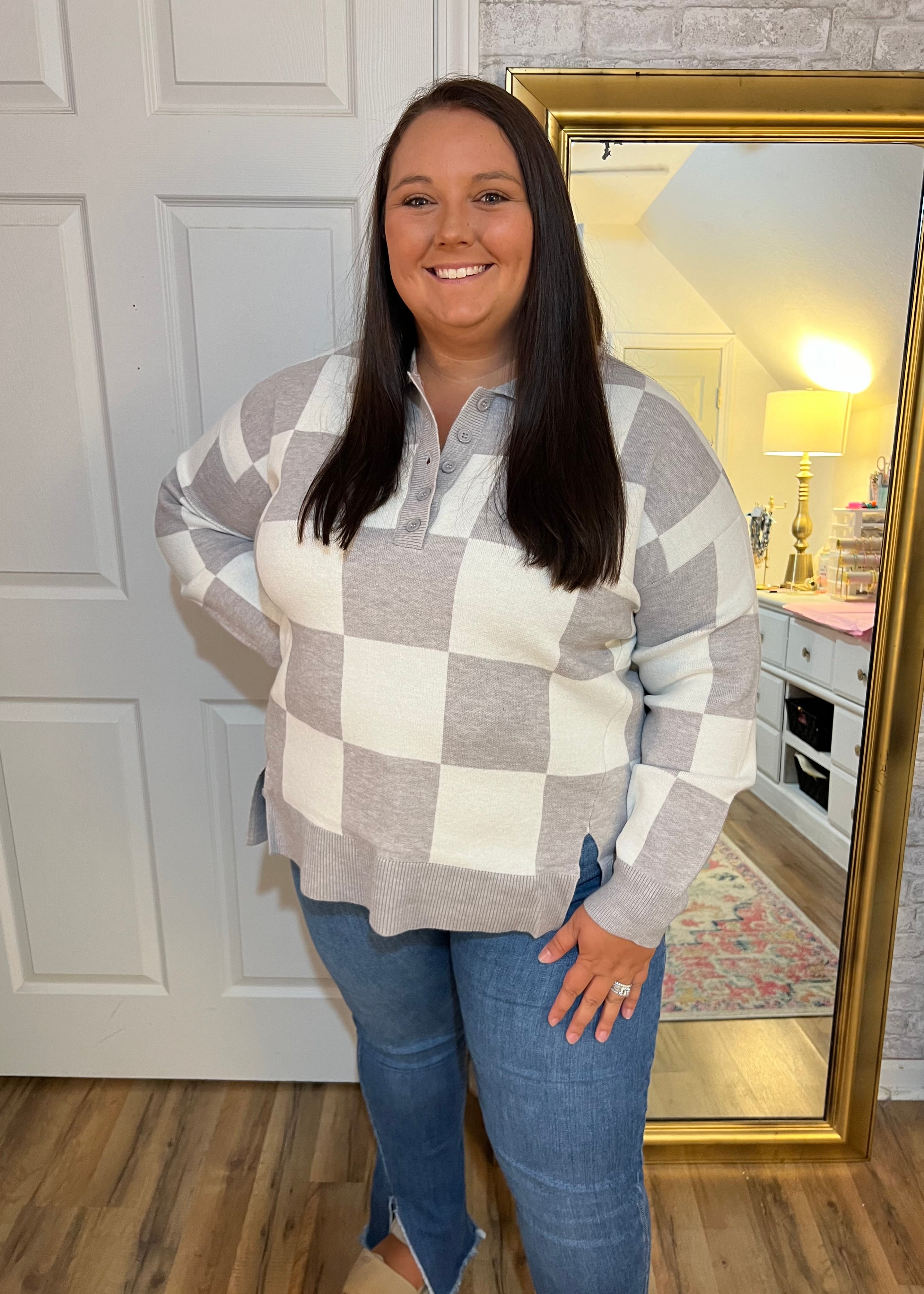 Chilled Check Sweater