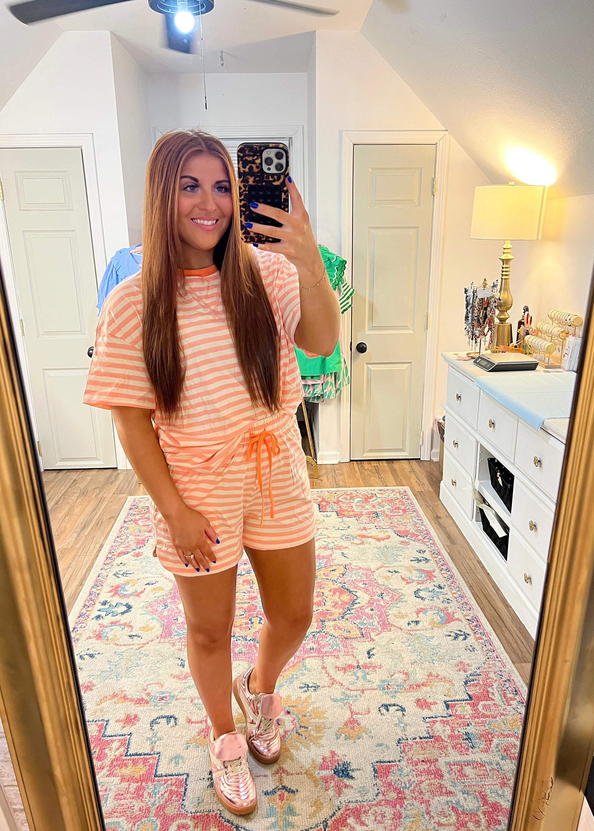 Just Peachy Striped Set