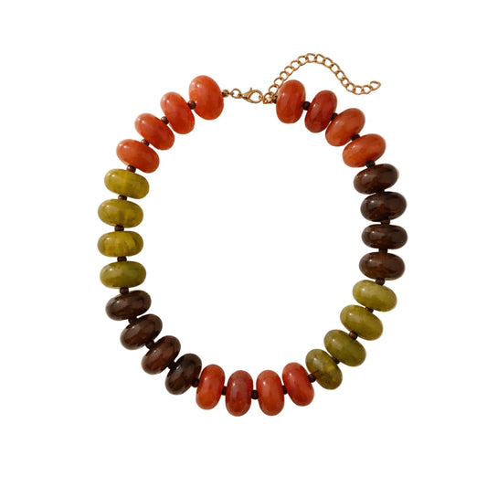 Color Block Beaded Necklaces
