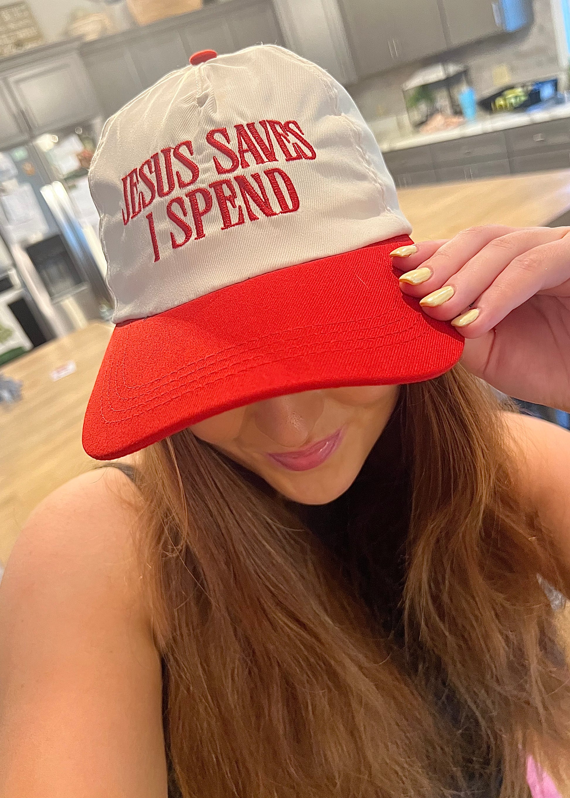 Jesus Saves I Spend Hat