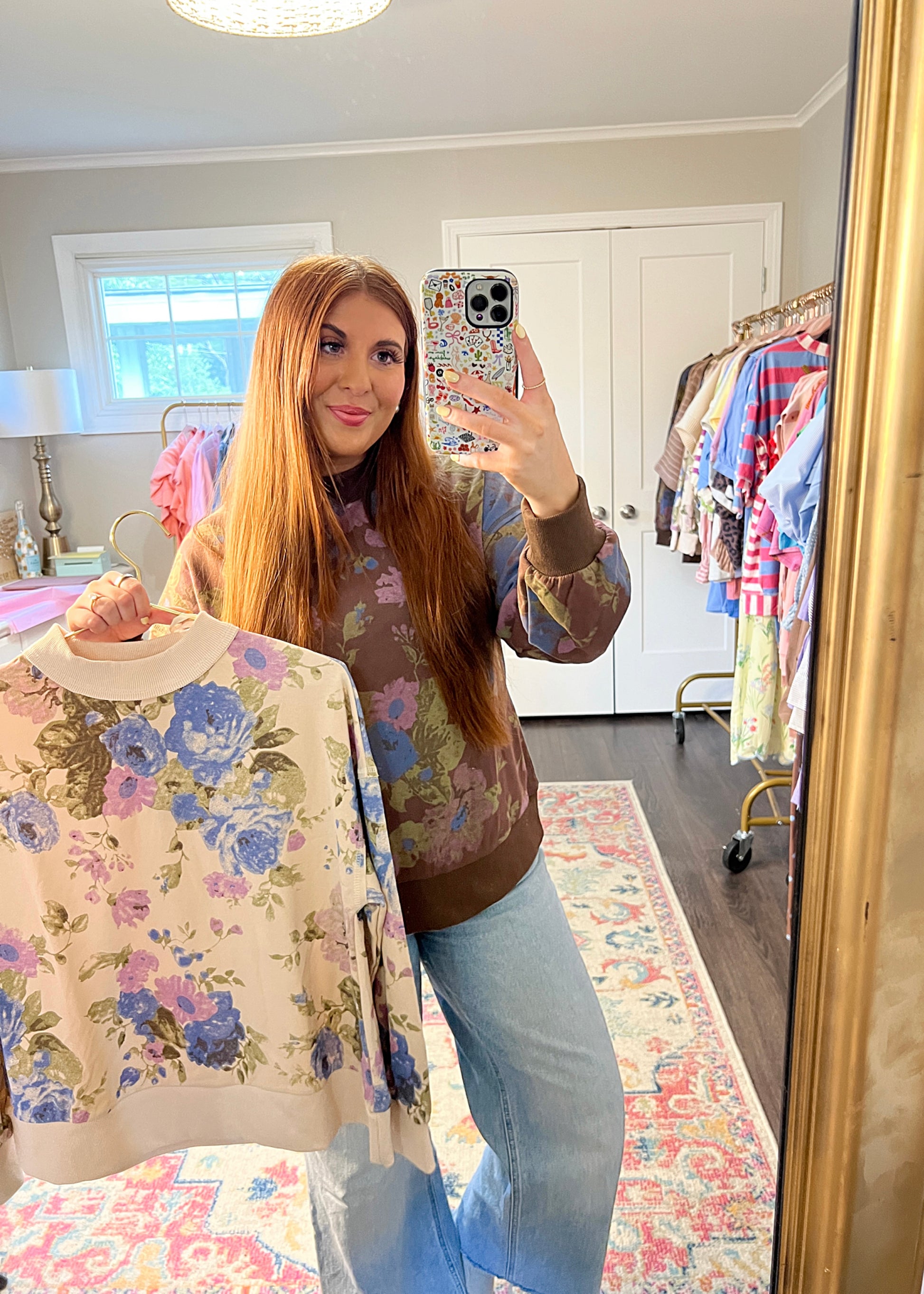 Floral Print Sweatshirt