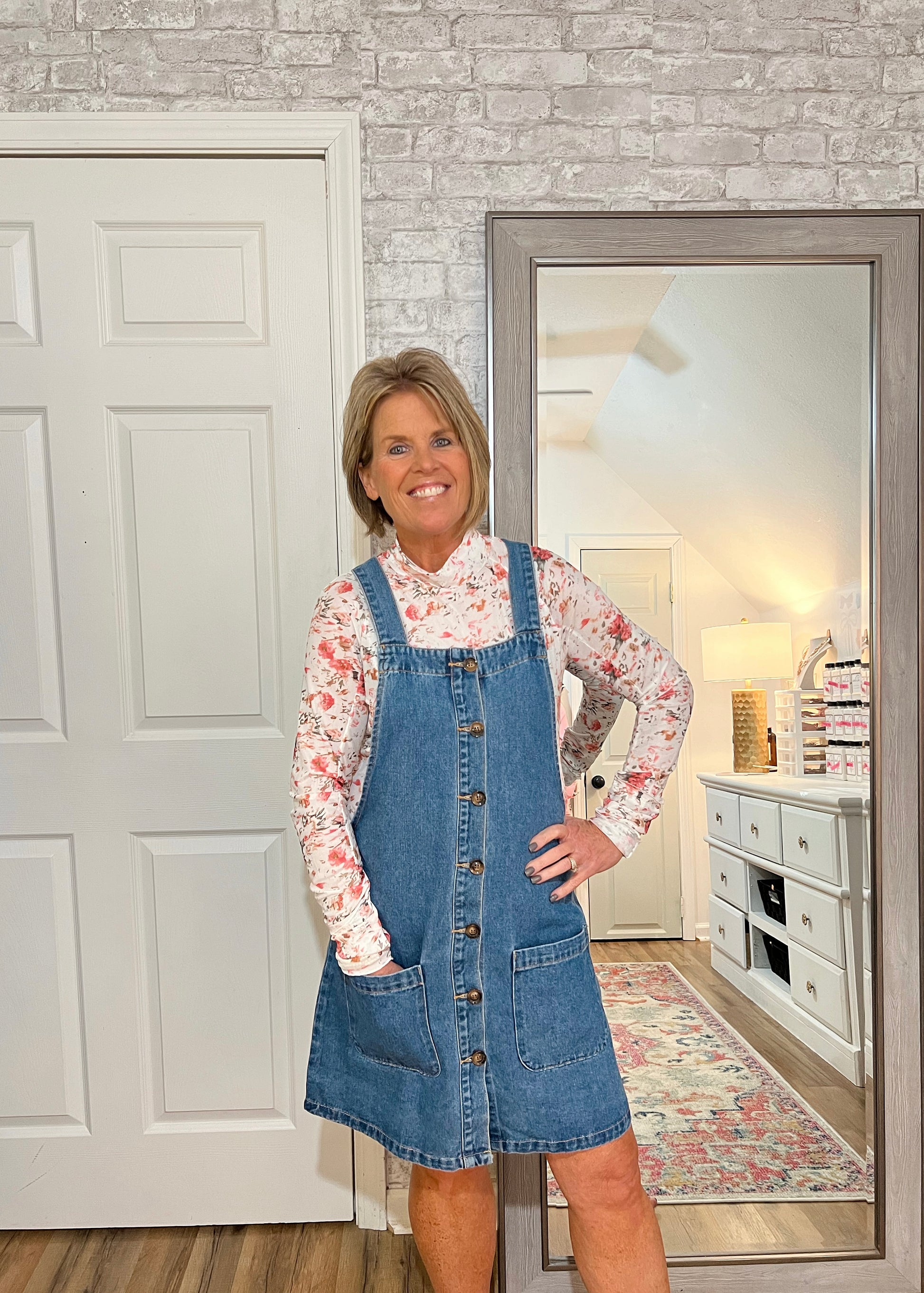 Denim Dreams Overall Dress