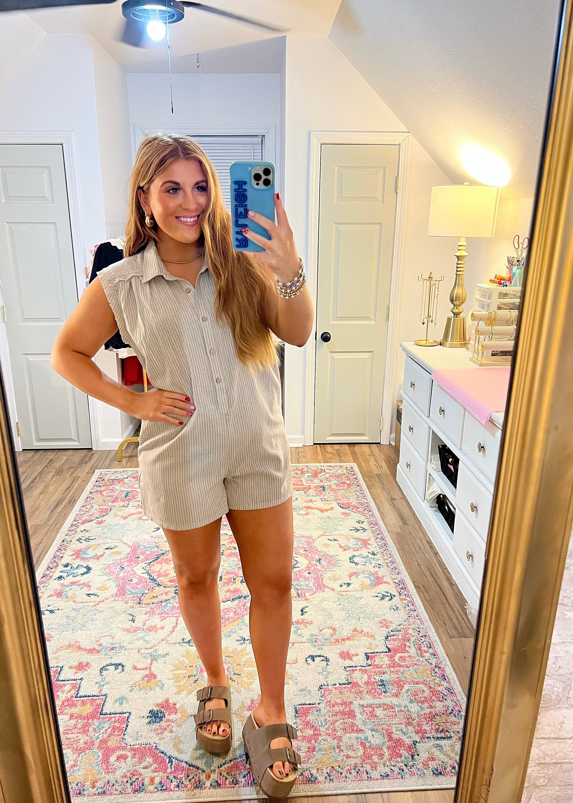 Sand Striped Romper