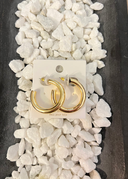 Gold Dipped Hoop Earrings