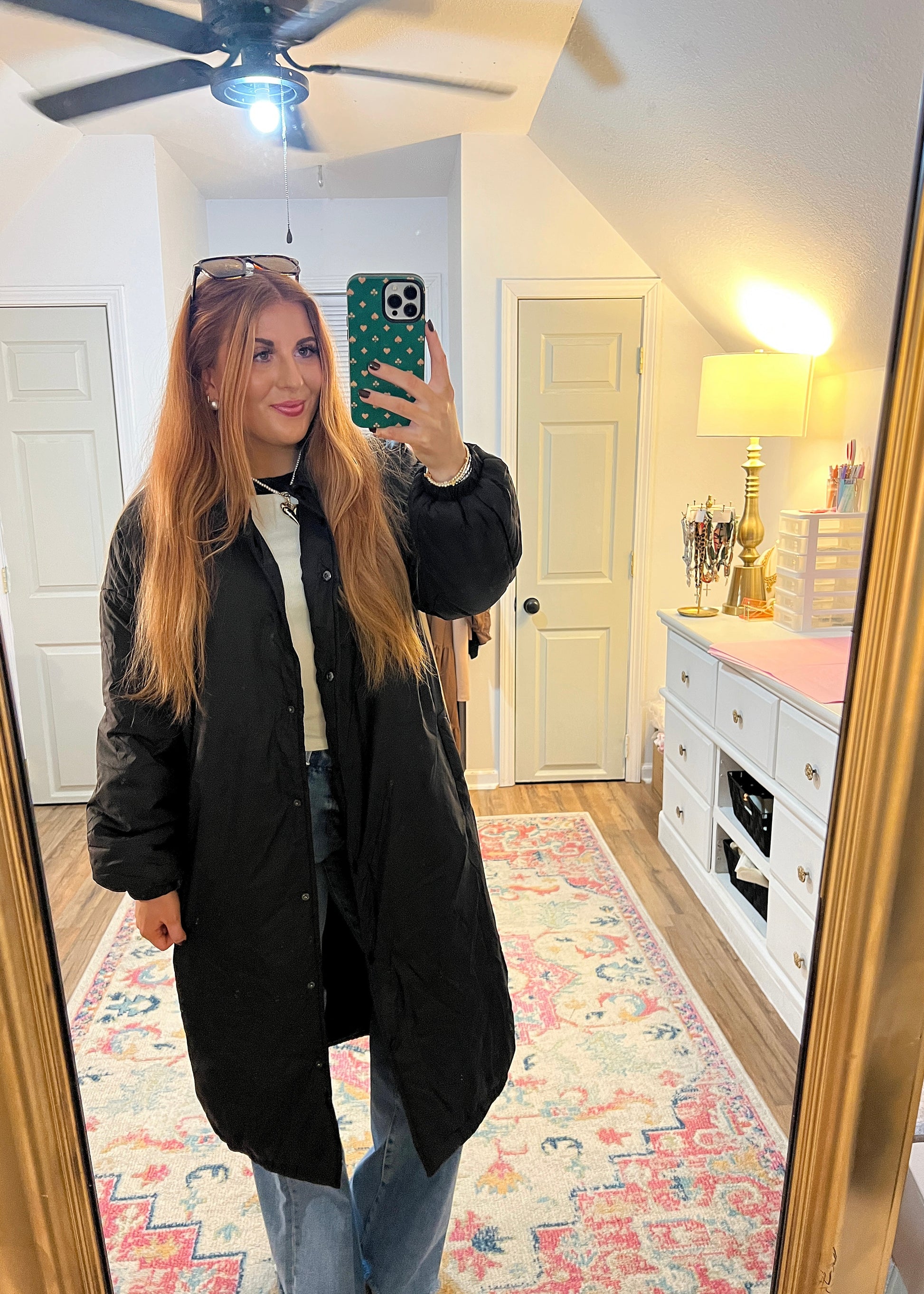 Long Black Puff Jacket