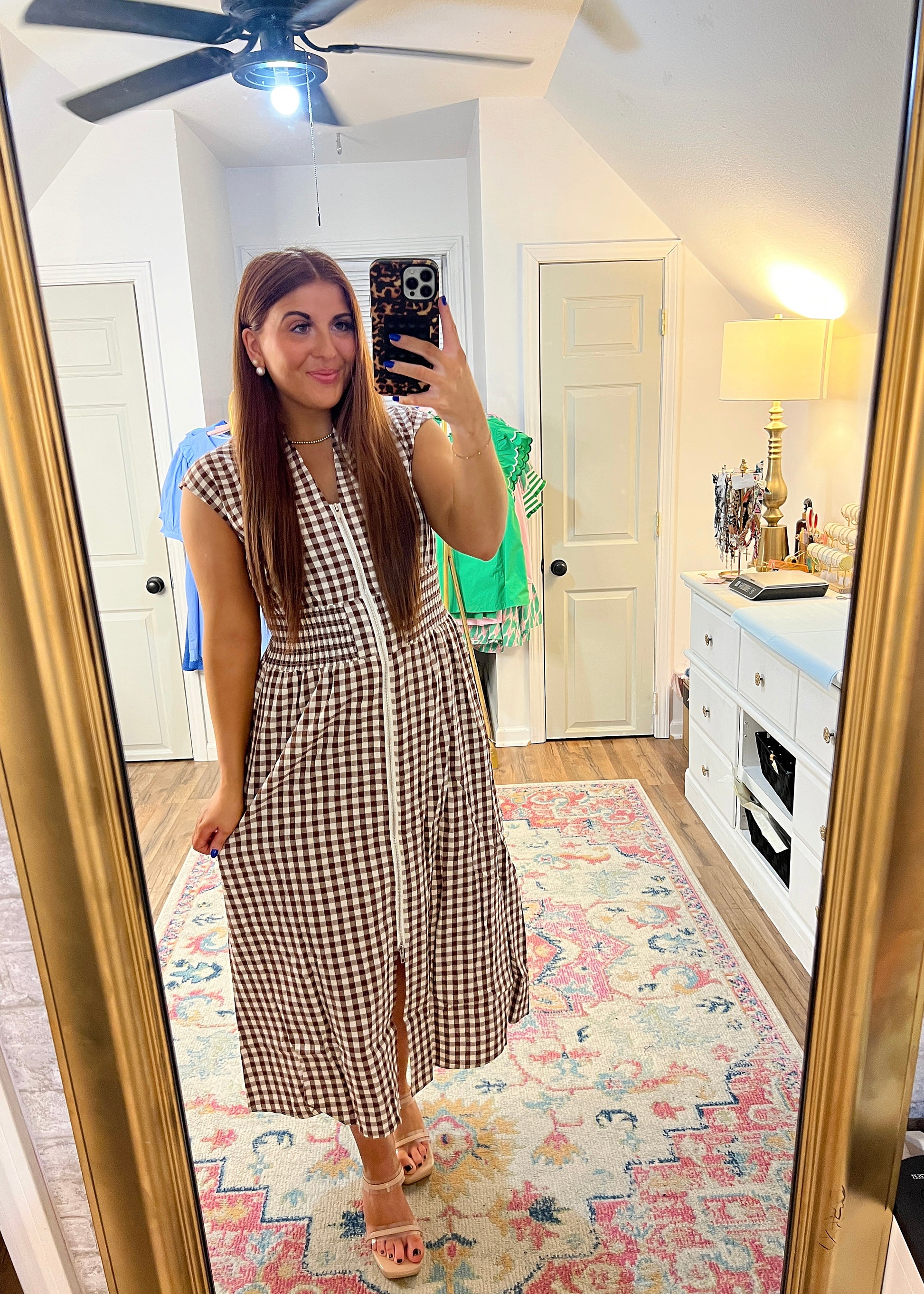 The Toasted Gingham Dress