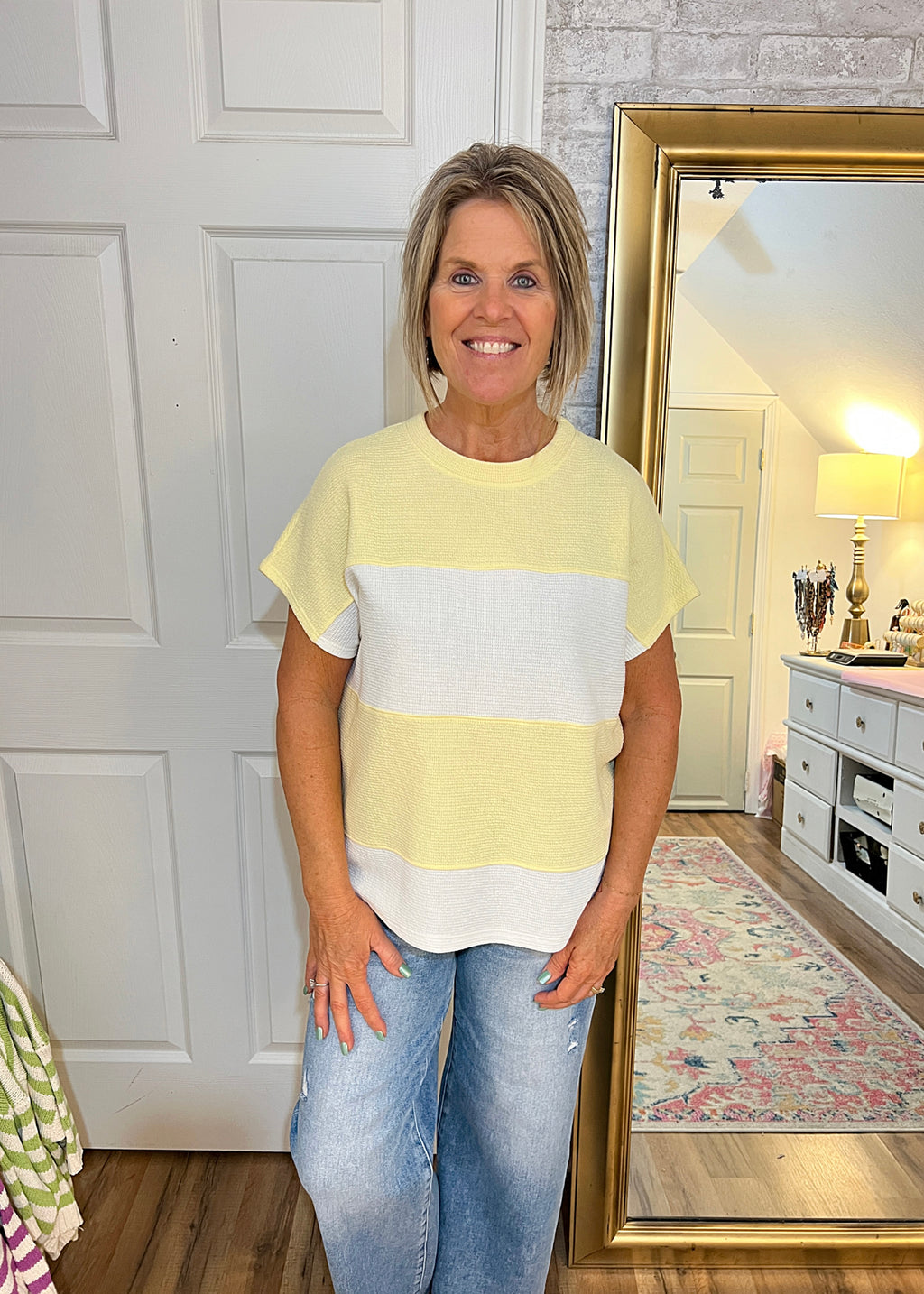 Banana Striped Top