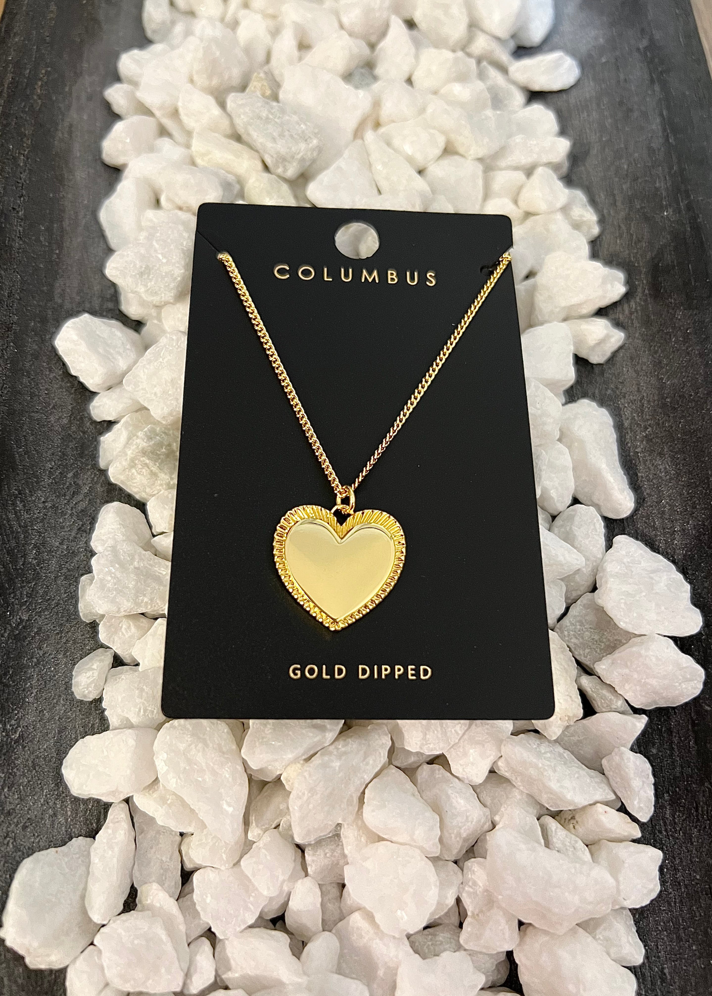 Gold Heart Pendant Necklace