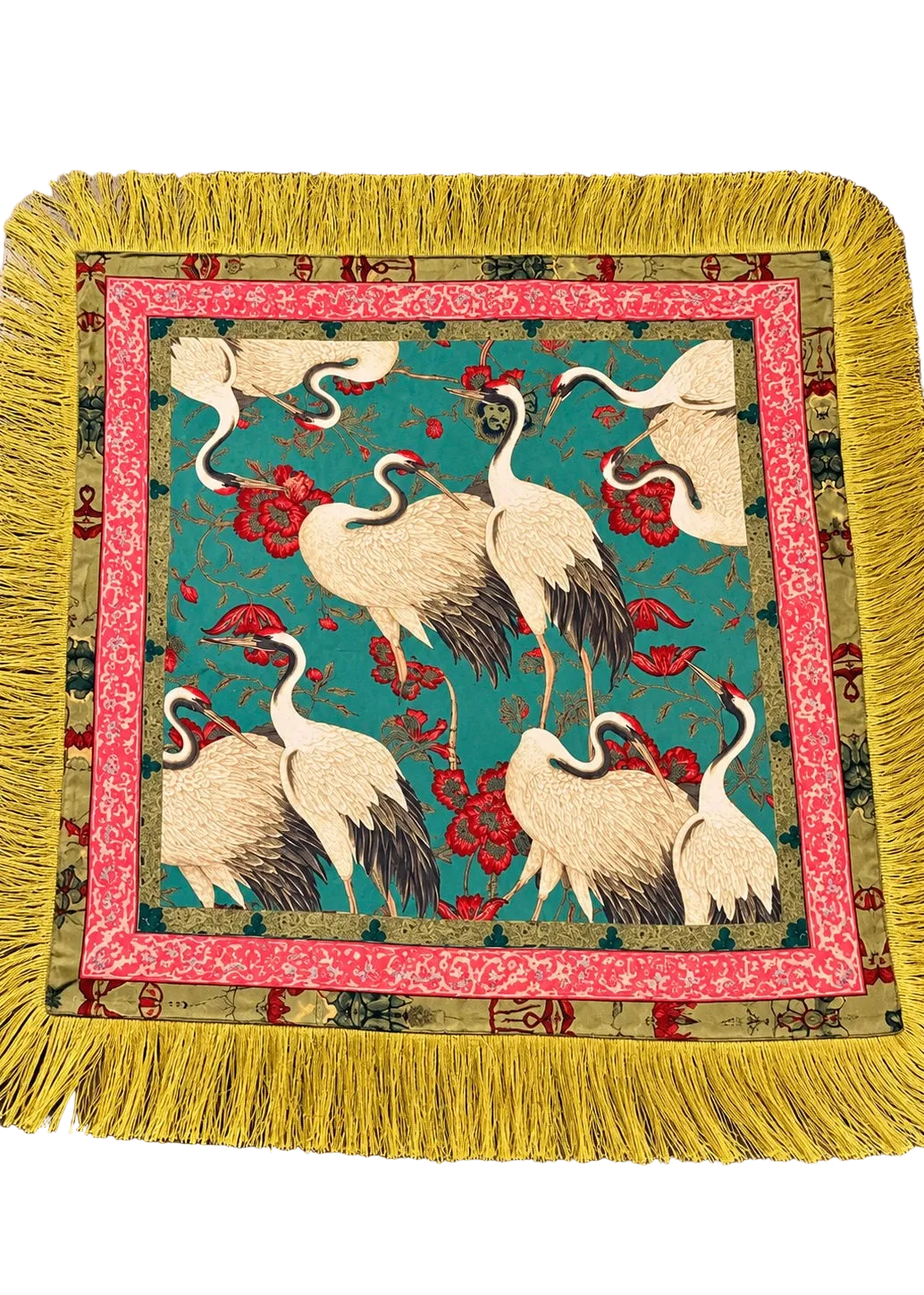 Crane Tassel Scarf