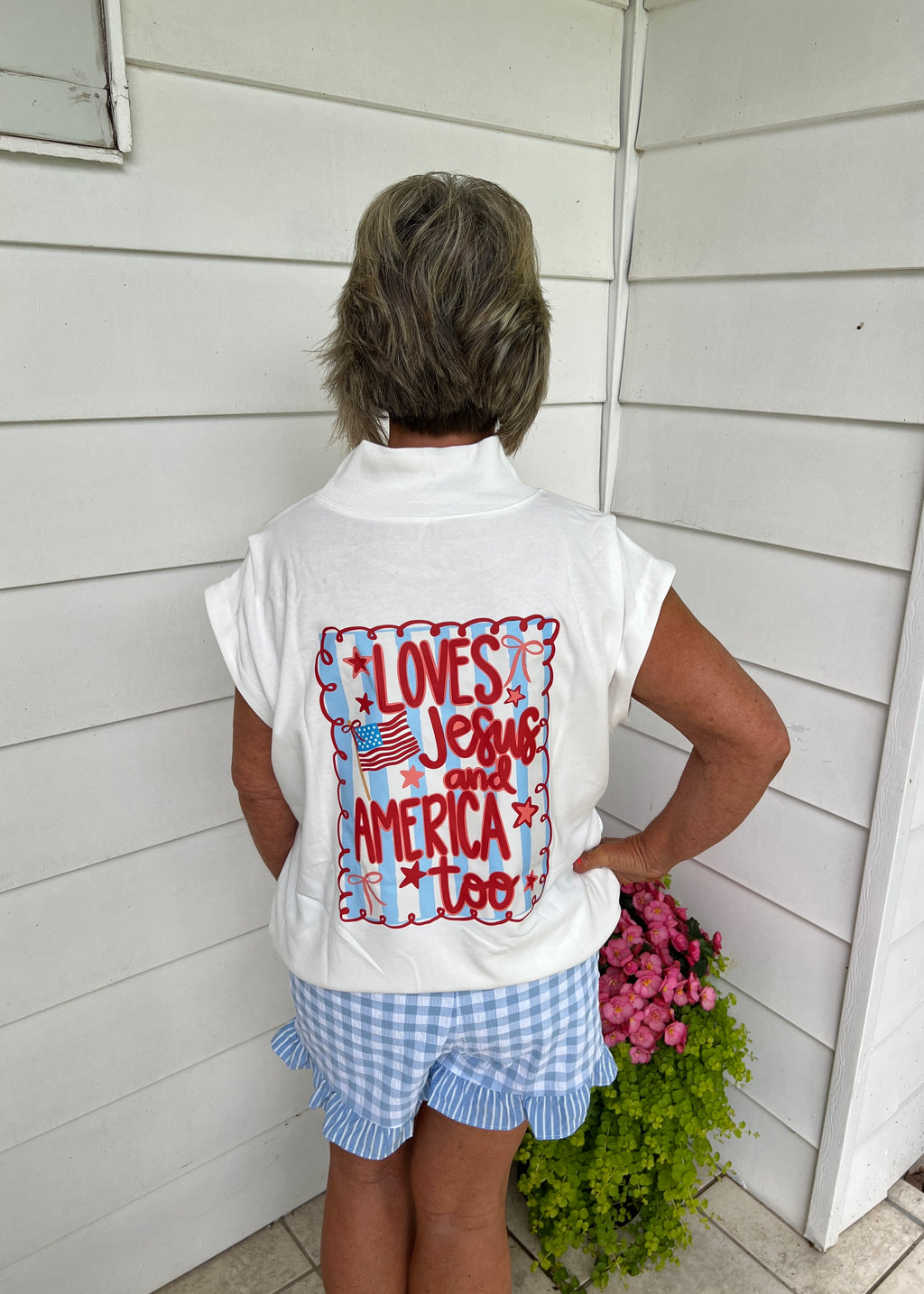 Loves Jesus & America Too Tee