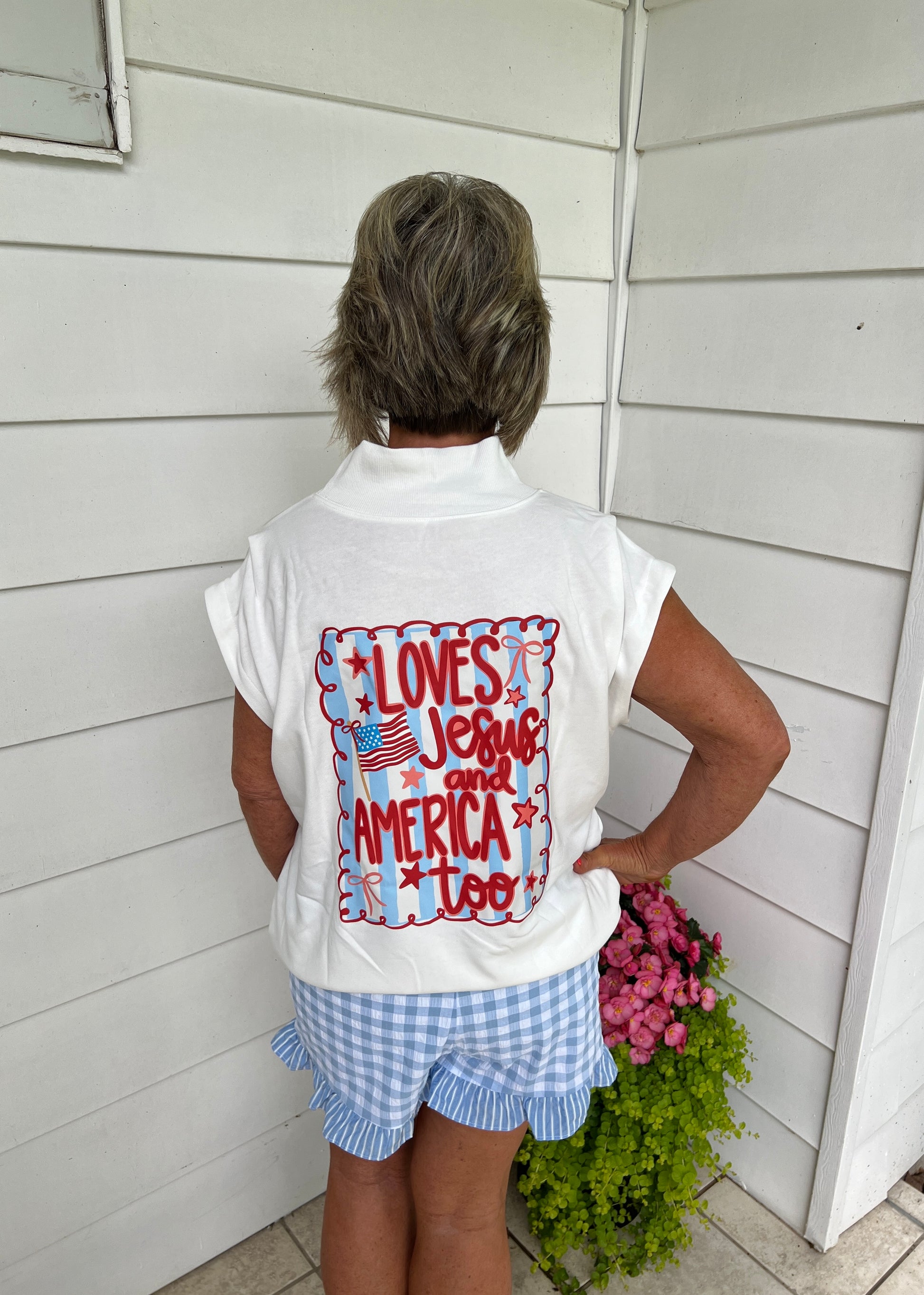 Loves Jesus & America Too Tee