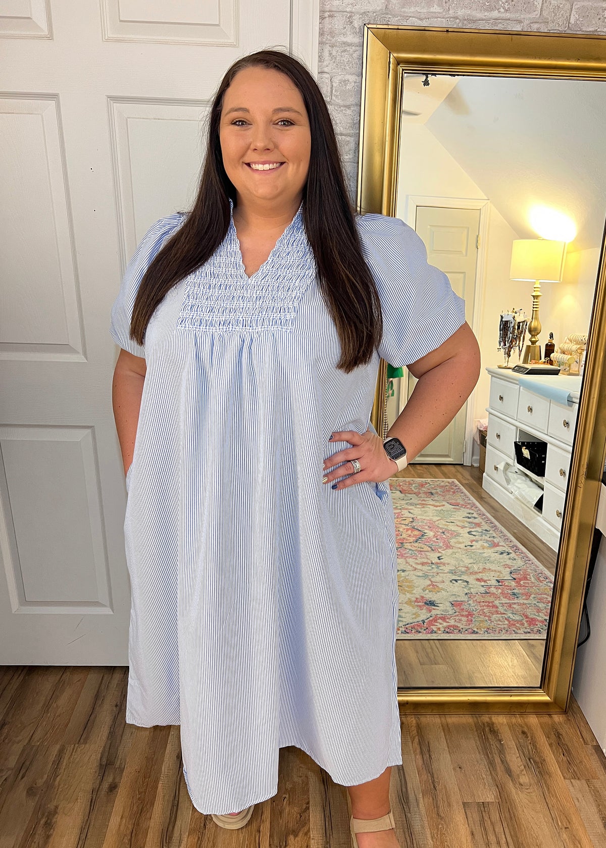 The Charleston Blue Midi Plus