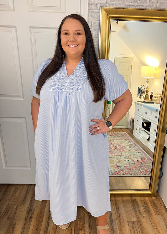 The Charleston Blue Midi Plus