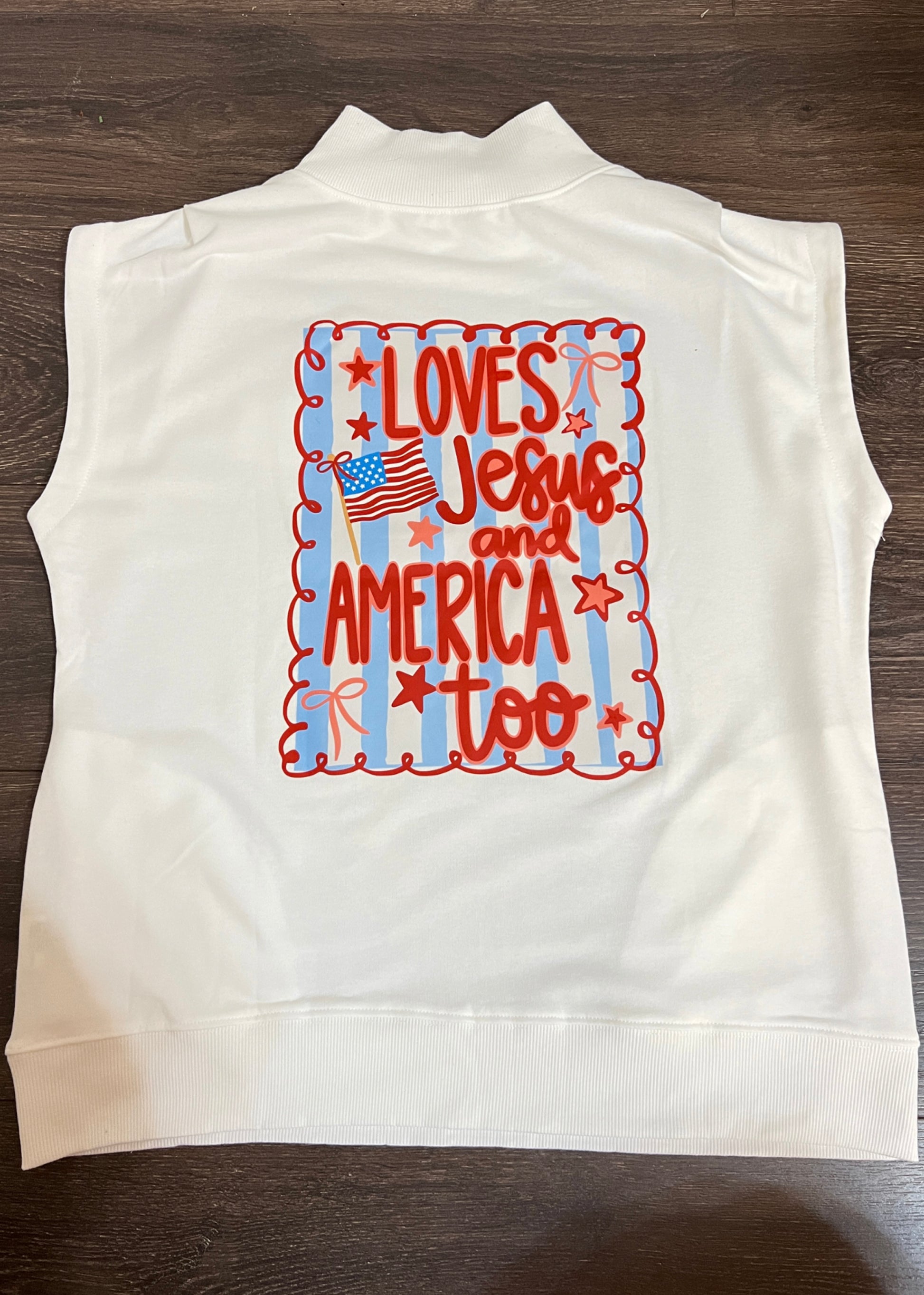 Loves Jesus & America Too Tee
