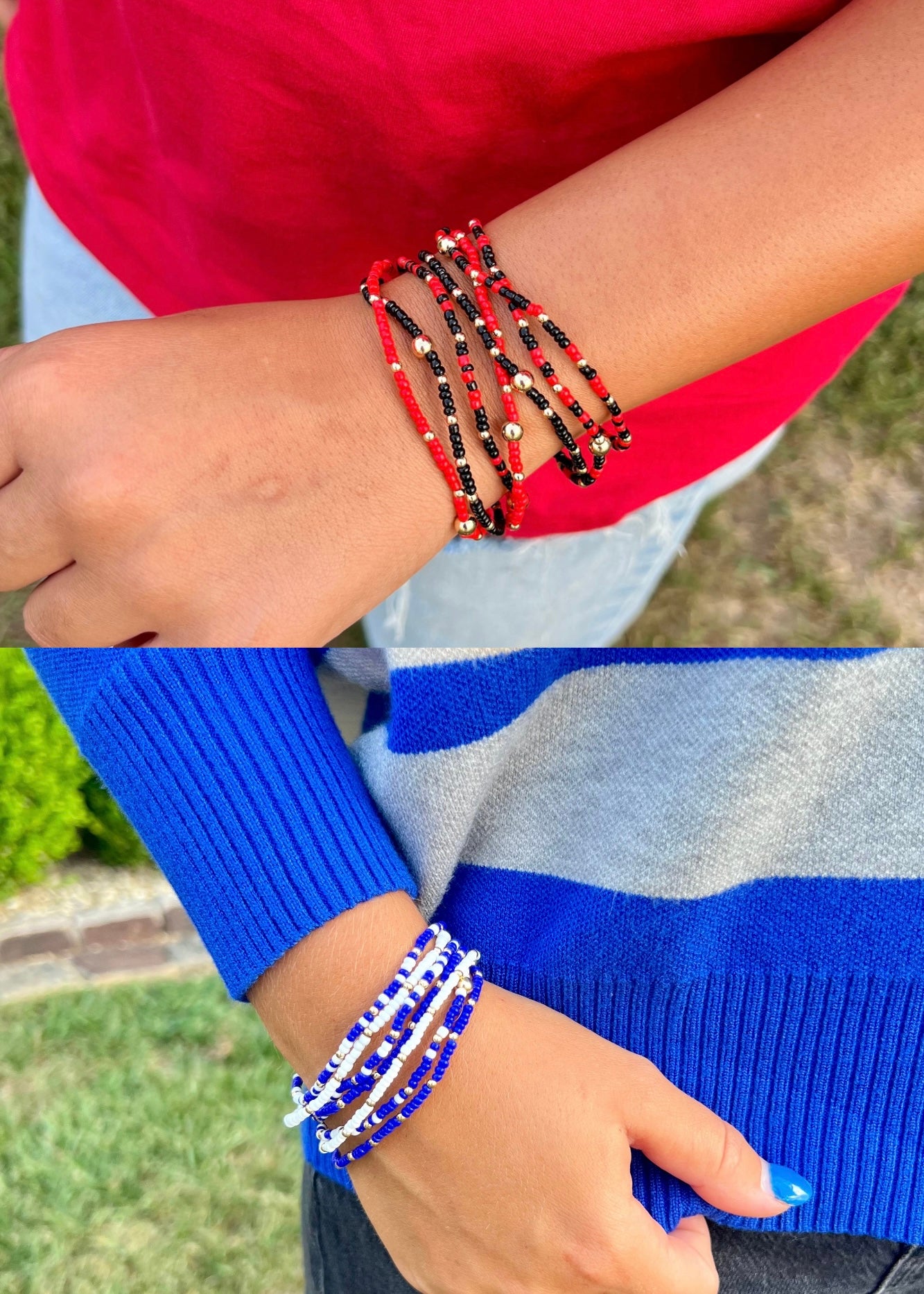 Game Day Beaded Bracelet Set