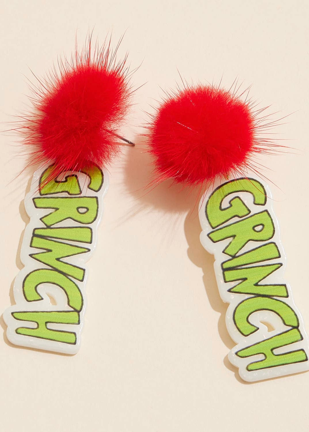 The Grinch Pom Earrings