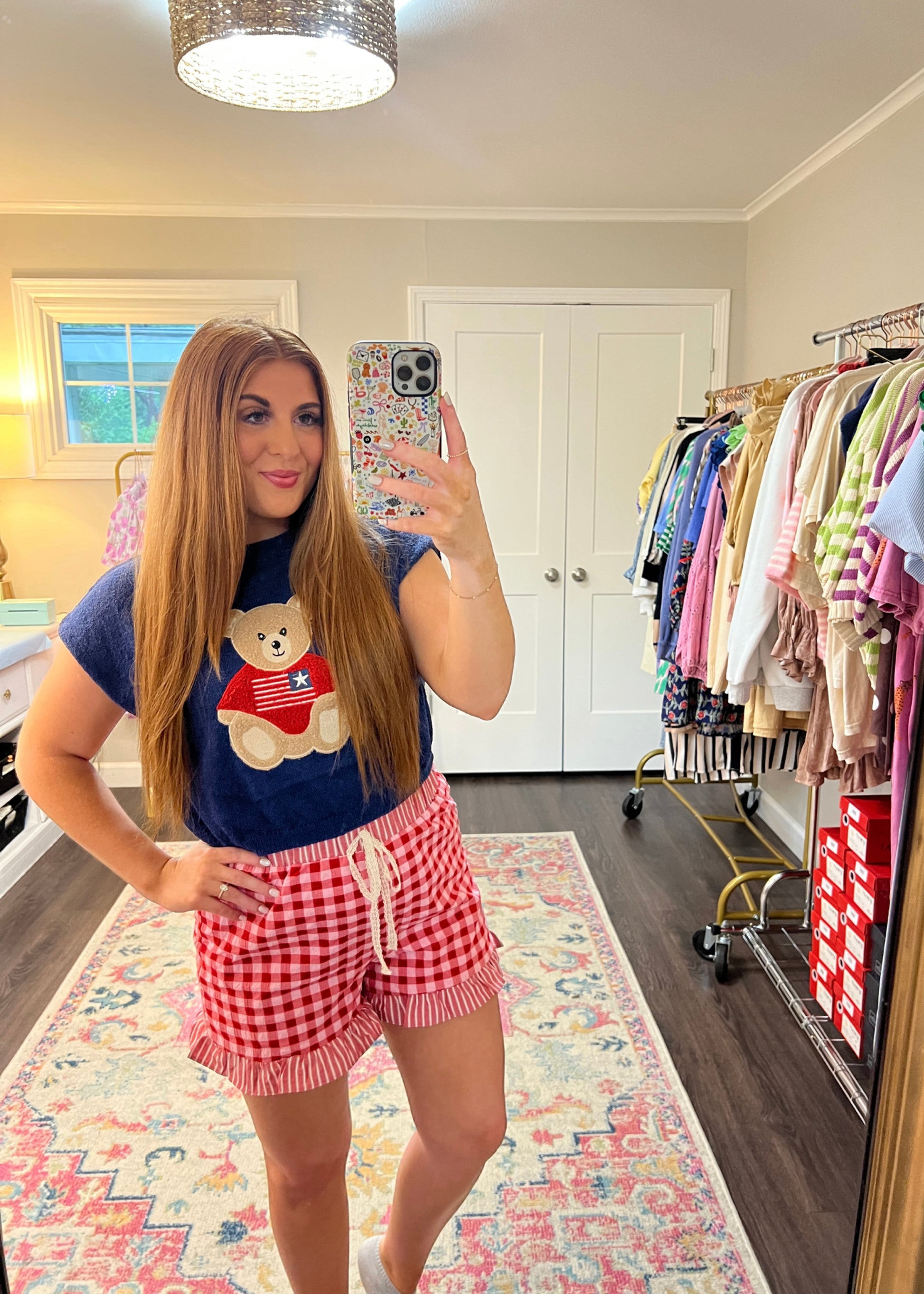 Gingham Ruffle Shorts