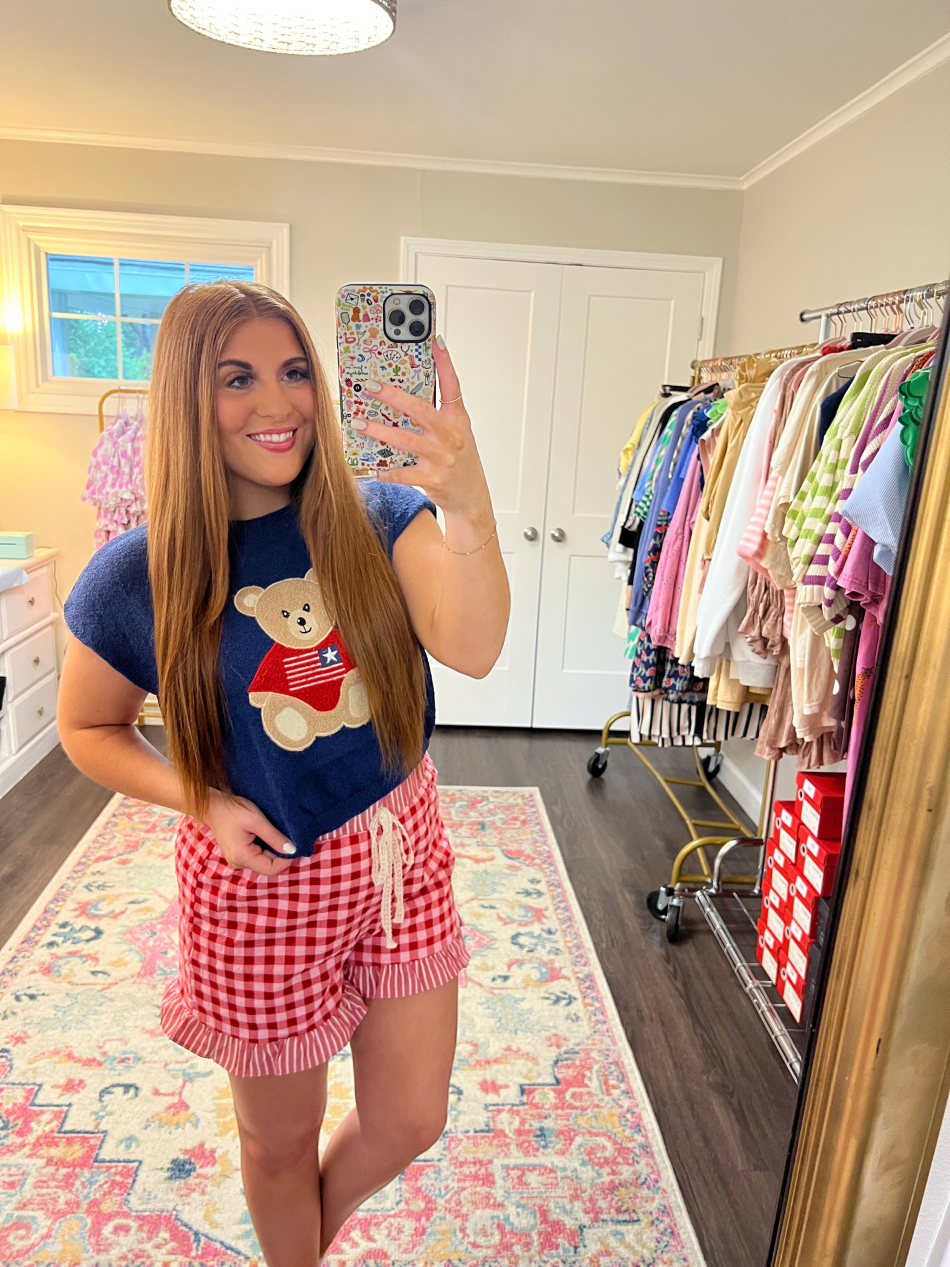 Gingham Ruffle Shorts