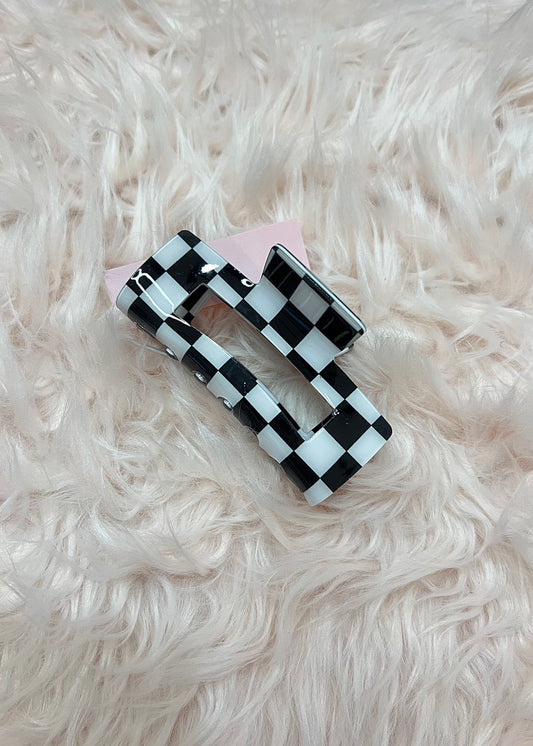 Checker Lovers Claw Clip