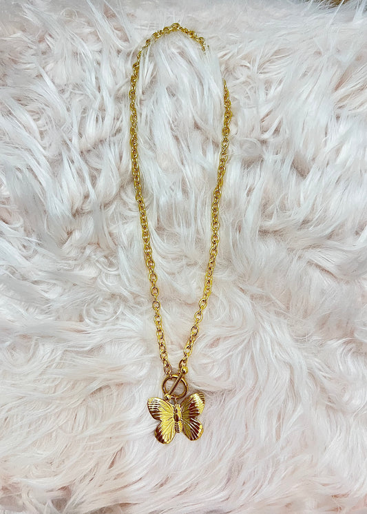 Vintage Butterfly Necklace