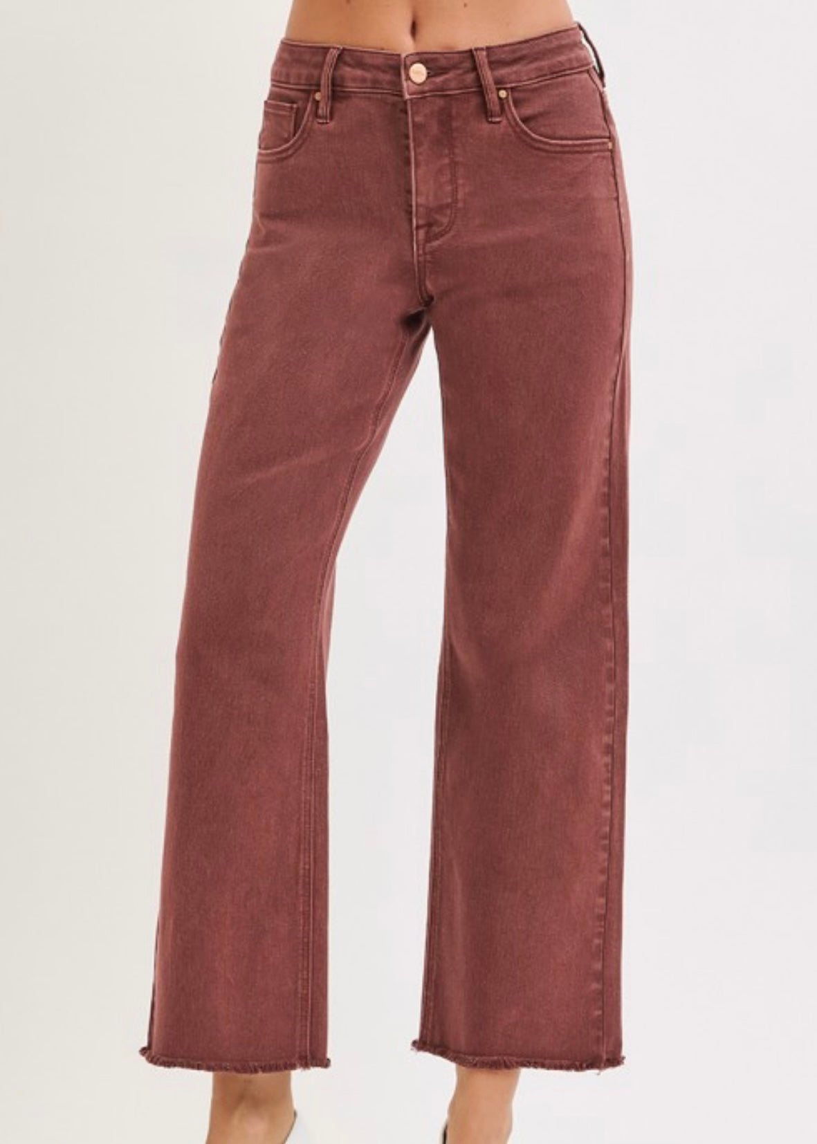 chocolate brown risen jeans women’s boutique denim