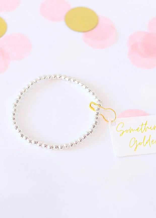 silver beaded bracelet women’s boutique jewelry