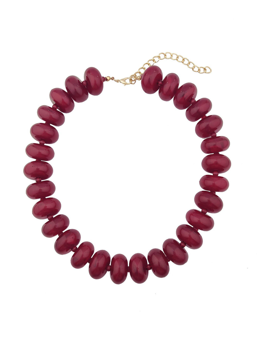 Beaded Chunky Disc Necklace