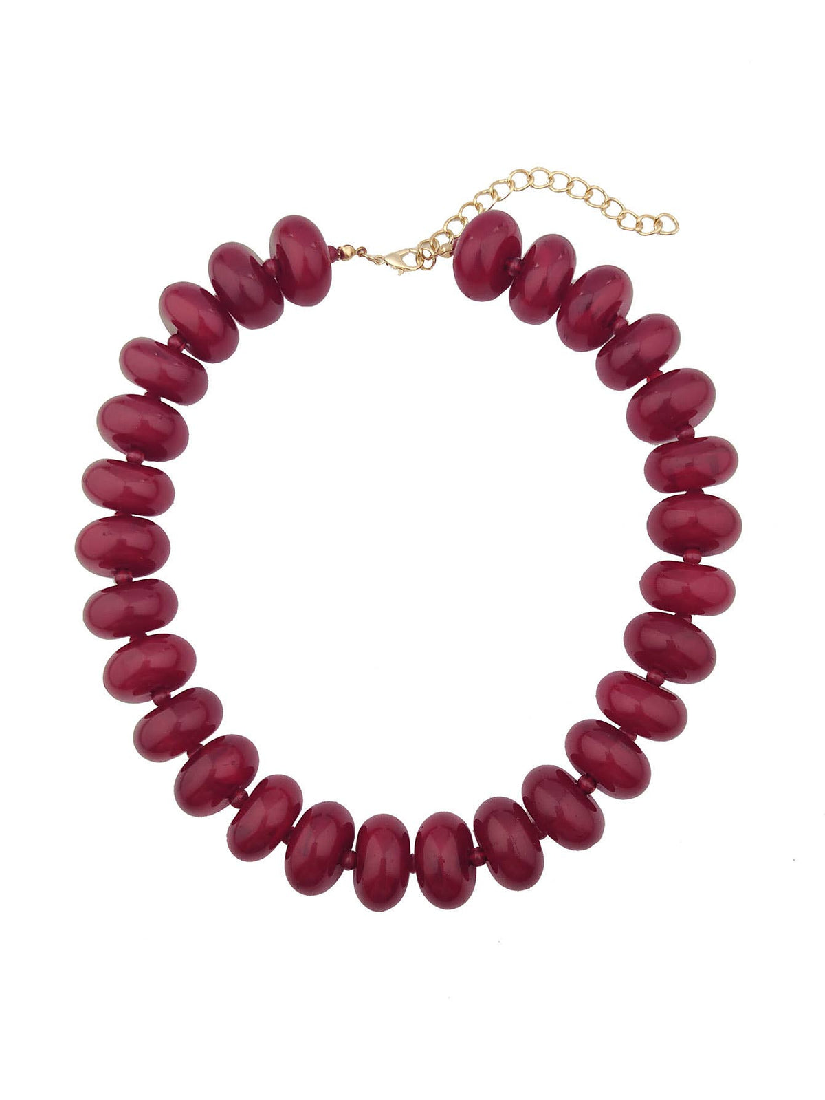 Beaded Chunky Disc Necklace