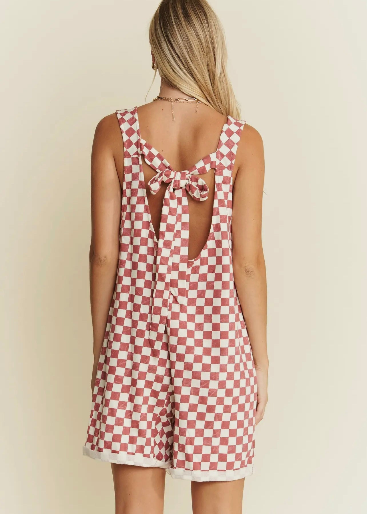 Back view of the Boardwalk Babe Romper – cute warm-weather romper