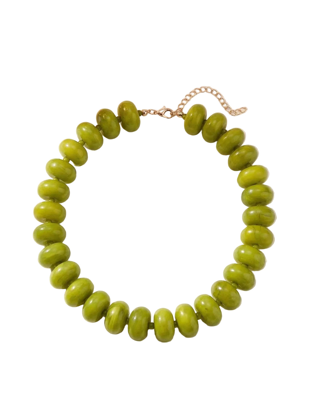 Beaded Chunky Disc Necklace
