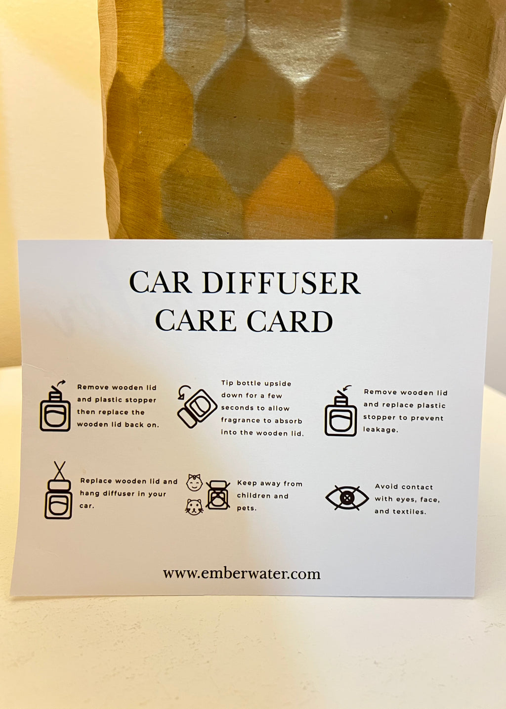 glass bottle car diffuser cute scent