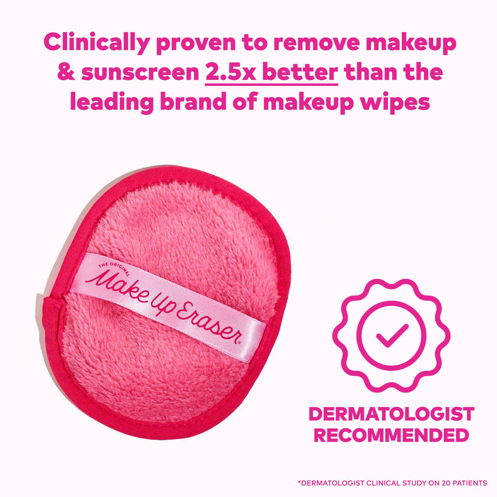 reusable makeup remover towel pink