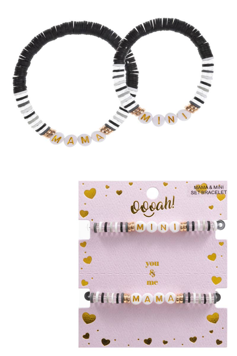 mama and mini bracelet set matching jewelry