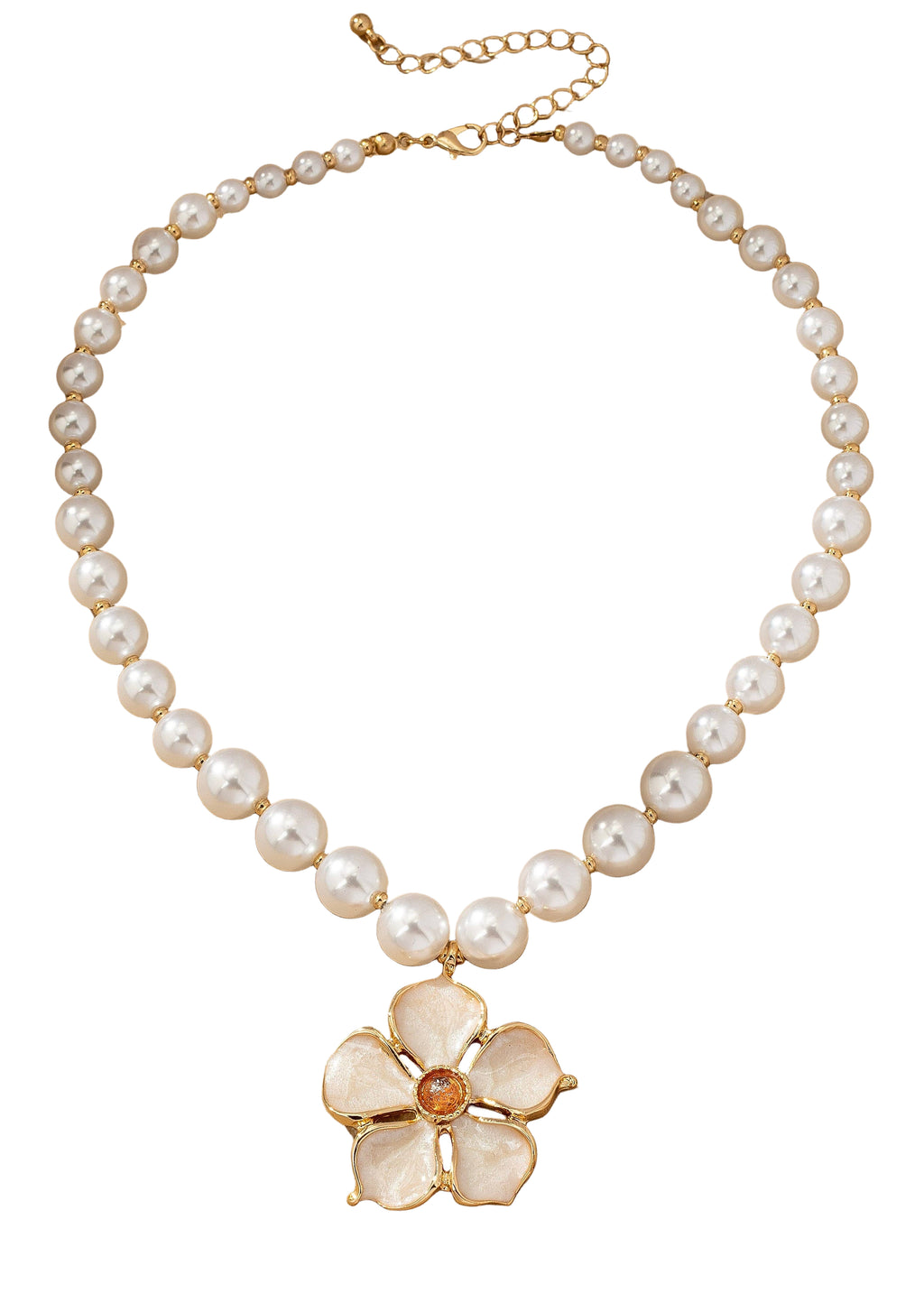 bold beaded charm necklace trendy accessory