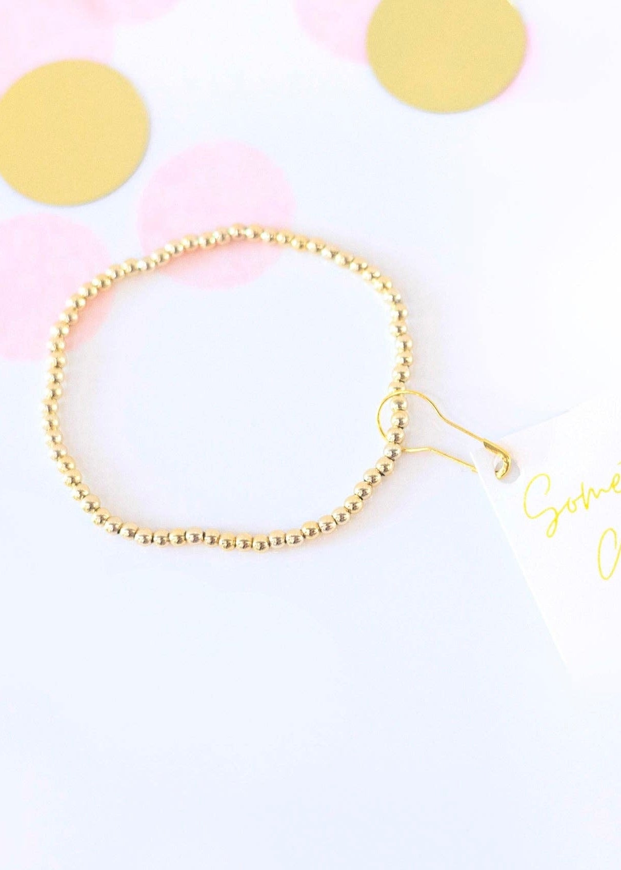 plain gold beaded bracelet women’s boutique jewelry