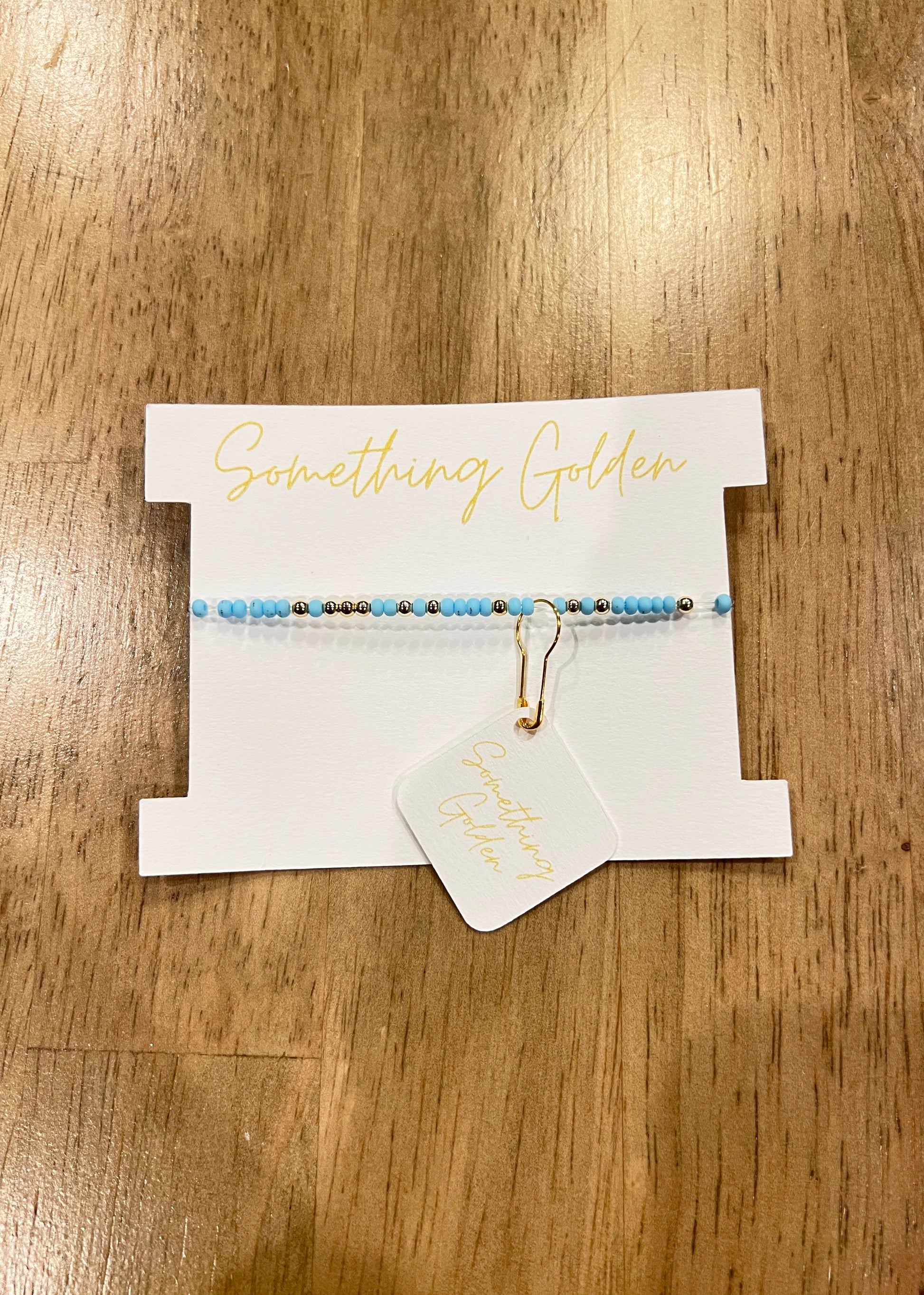 blue and gold beaded bracelet women’s boutique jewelry